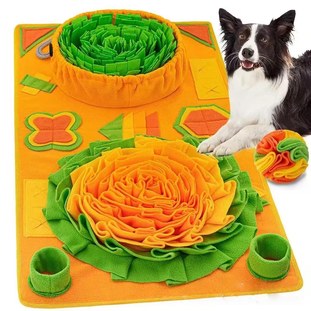 Snuffle Mat Interactive Dog Toy for Small Large Dogs, Slow Feeder Foraging Mat, Anti-Anxiety Boredom Training Mat for Cats  Pets