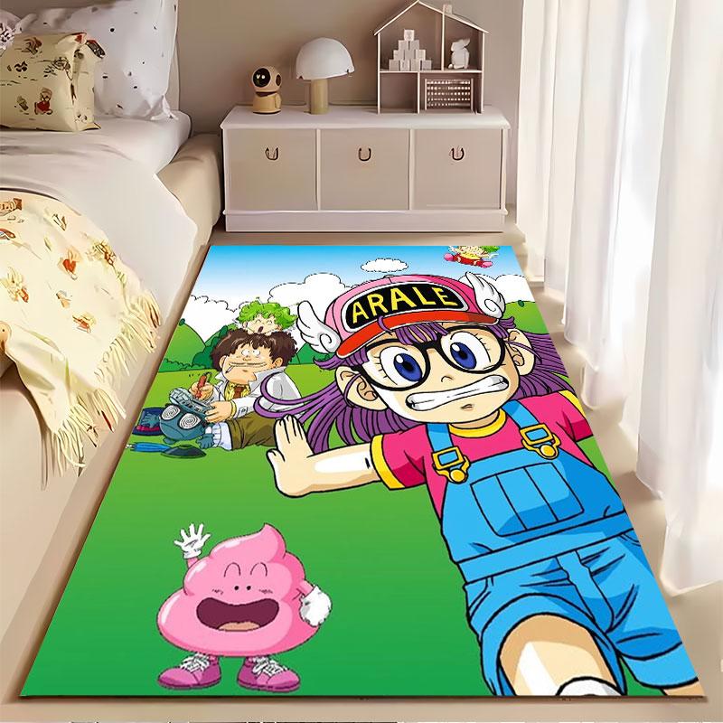 Cartoon Arale Running Scene suitable as a non-slip mat for the living room or bedroom sofa