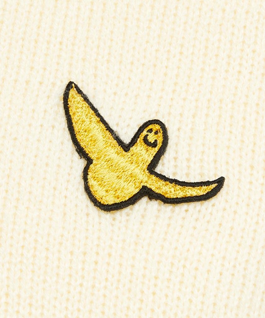 MARK GONZALES Angel V-Neck Preppy Knit - Ivory