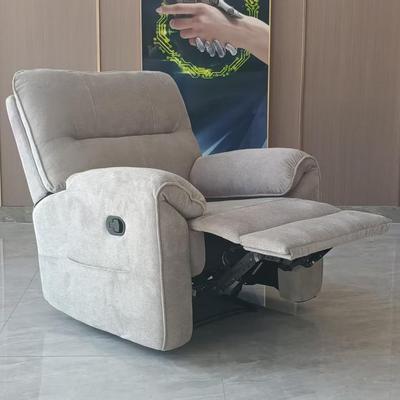 Кресло-качалка с ручным механизмом, Глайдер с высокой спинкой и глубоким сиденьем, Мягкое тканевое кресло для гостиной, детской комнаты, кабинета и спальни