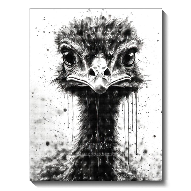 Черно-белая картина с изображением животных, алмазная живопись, собака, 5D, полная алмазная мозаика, вышивка крестом, набор для украшения дома своими руками