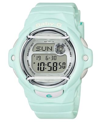 Часы Casio Baby G Watch 039 светло-мятного цвета, 46 мм, смола (Casio) Женщины BG169R-3