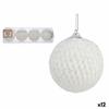 Set of Christmas Balls White Polystyrene (12 Units)