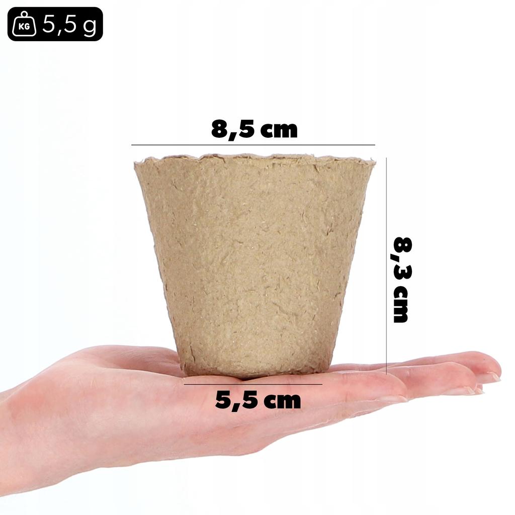 KADAX 24x Doniczki Torfowe Rozsadowe 8cm Biodegradowalne Rozsady Sadzonki