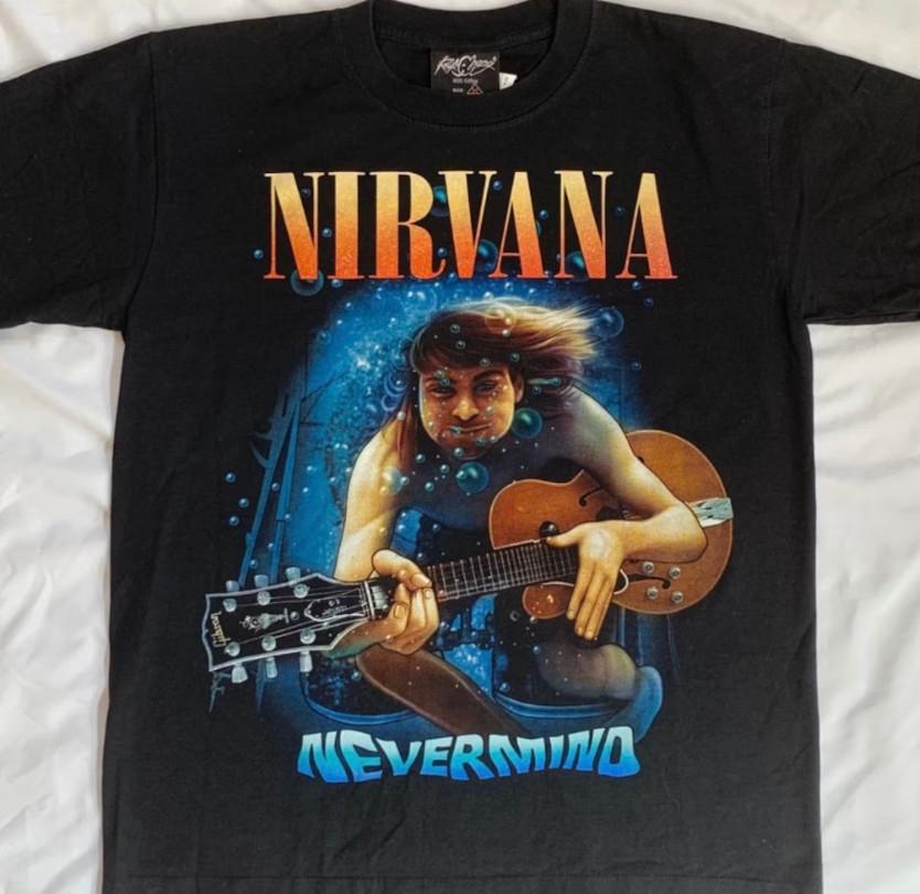 Vintage Memorial Kurt Cobain Nirvana Nevermind Shirt Double Sides Unisex S-5Xl