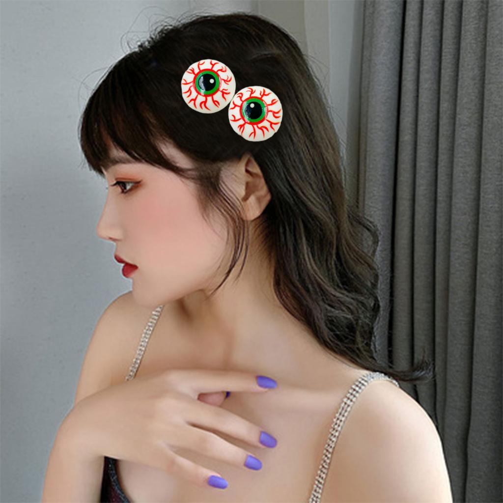 Halloween Eyeball Hair Clip Spooky Costume Accessory For Adults Kids Parties Resin Alloy Design Hairpin Hair Decorations