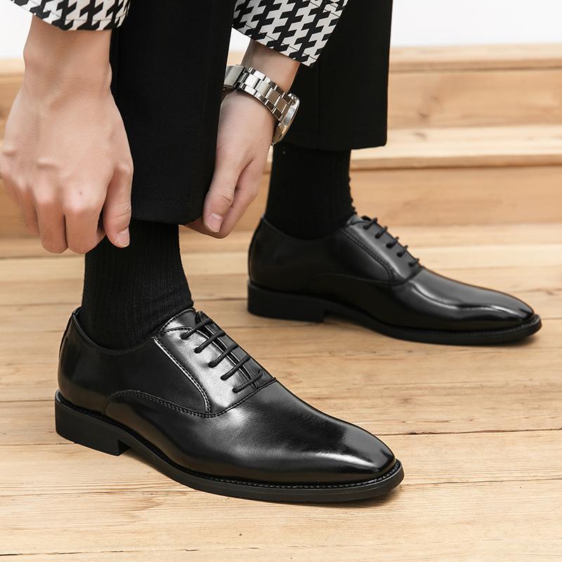 Мужские повседневные туфли на шнуровке, осенние кожаные лоферы, офисные туфли, мужские мокасины для вождения, удобные модные туфли для вечеринок, мужские