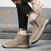 Men's Winter Big Cotton Snow Boots High Top Outdoor Cotton Boots Hot Style Plus Velvet Warm Men's Shoes Trendy and Comfortable