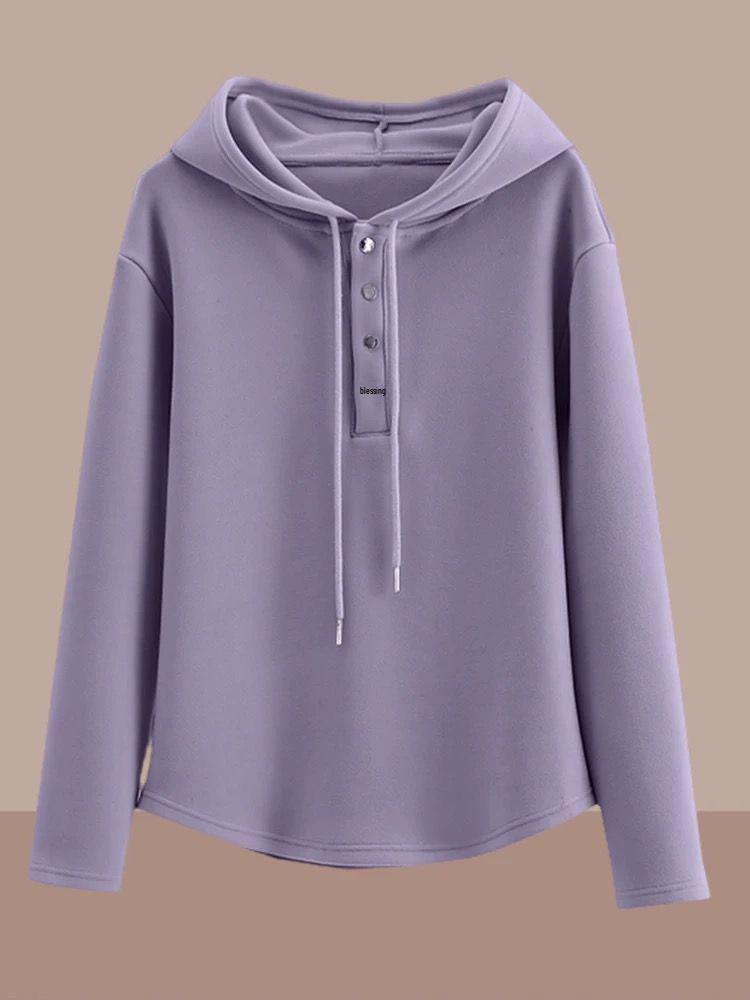 Женский свитшот с капюшоном из немецкого бархата, осень 2025 — стильный короткий топ с длинными рукавами