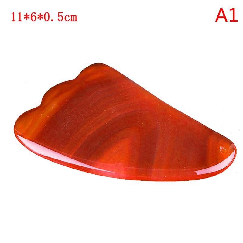 Red Onyx Scraper Guasha Jade Massager For Face Natural Gouache Stone Gua Sha Scraper Facial Massage Tool Face Scraper