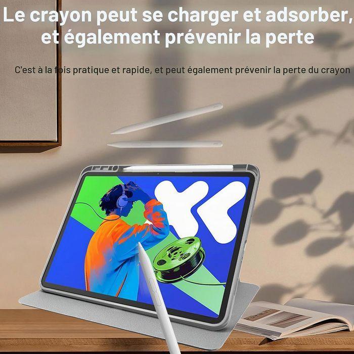 Coque + Verre Trempé pour Xiaomi Redmi Pad 2 11 Pouces 2025, Protection Rotation 360 - Gris