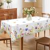 1 штука весенне-летних круглых и прямоугольных скатертей с цветочным принтом, доступны в различных размерах, дизайн с принтом цветов и бабочек, французский р