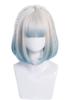 Harajuku and GAL Style Bob Lolita Wig One Gray and Blue Perfect for Mori and Yumekawaii Includes Hair Natural and Lightweight for a Slimmer Set, Curl,