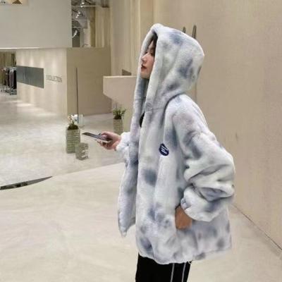 Зимнее новое пальто из искусственного меха кролика рекс с капюшоном, хлопковая куртка, мужская и женская парная куртка, утолщенное хлопковое пальто