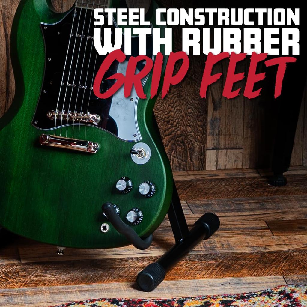 GATOR Frameworks Folding Guitar Compatible ROK-IT RI-GTRAU A-Type Stand, 3-Width