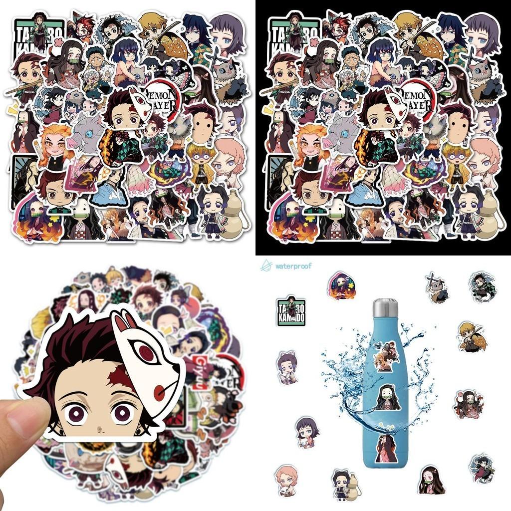 50-piece Unique Japanese Anime "demon Slayer" Graffiti Stickers For Personalizing Luggage Skateboards And Notebooks Durable Stickers