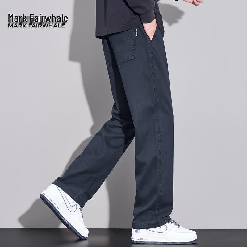 Mark Fairwhale Men's Lightweight Tencel Blend Loose Straight Casual Pants