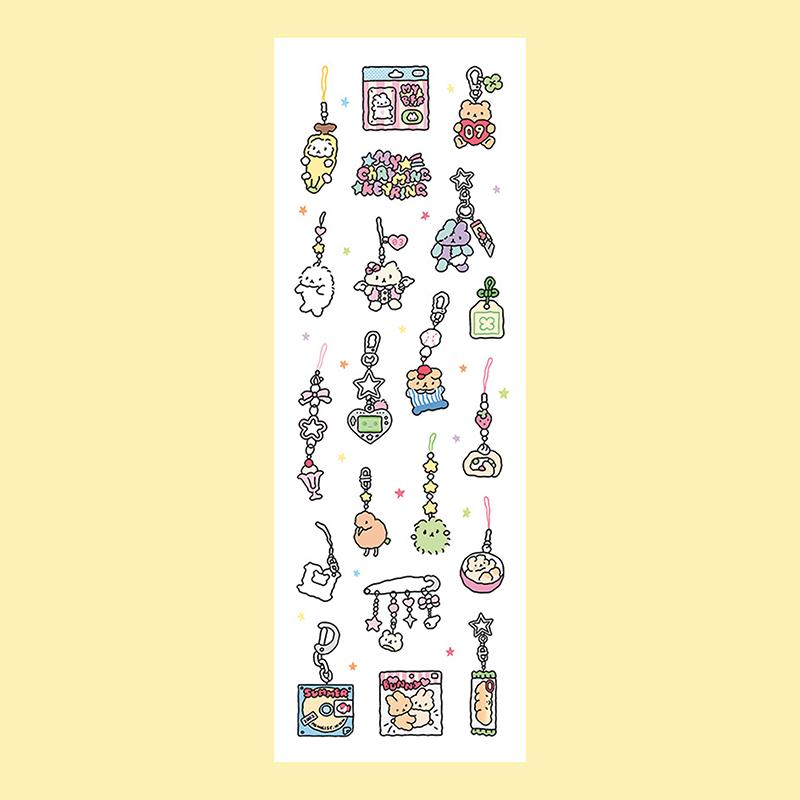 1/3 Sheets Korean Cute Graffiti Style Rabbit Cartoon Stickers Kawaii Animal Decals Hand Account Diary Scrapbook Sticker