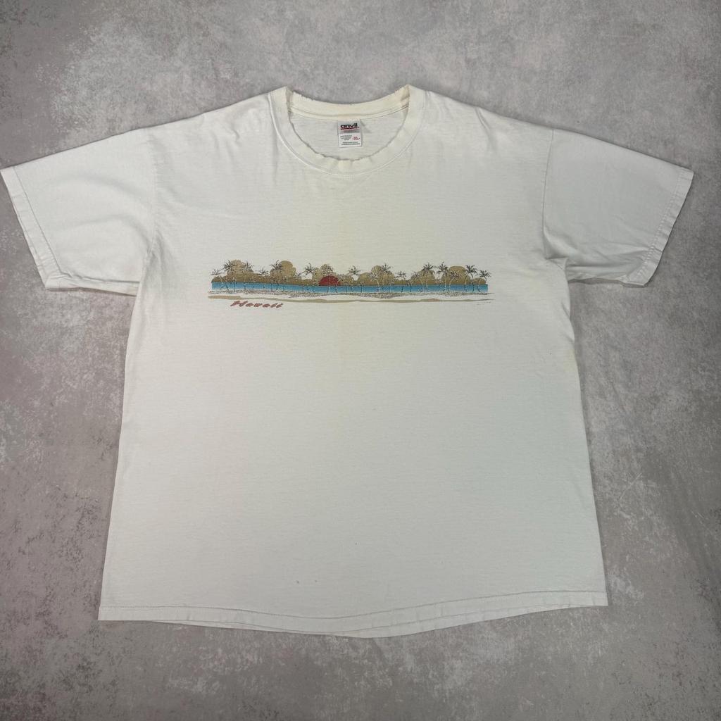 Vintage 90s Hawaii Graphic Souvenir Travel T-Shirt and kids tshirt, White XL