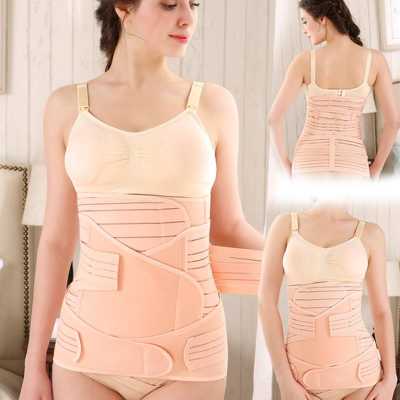 Женский пояс для восстановления после родов 3-в-1, корректирующий бандаж на живот с функциями для послеродового периода и тренировки талии