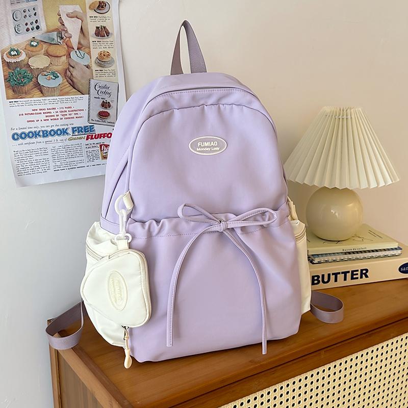 Студенческий школьный женский рюкзак с цветными блоками, рюкзак большой емкости