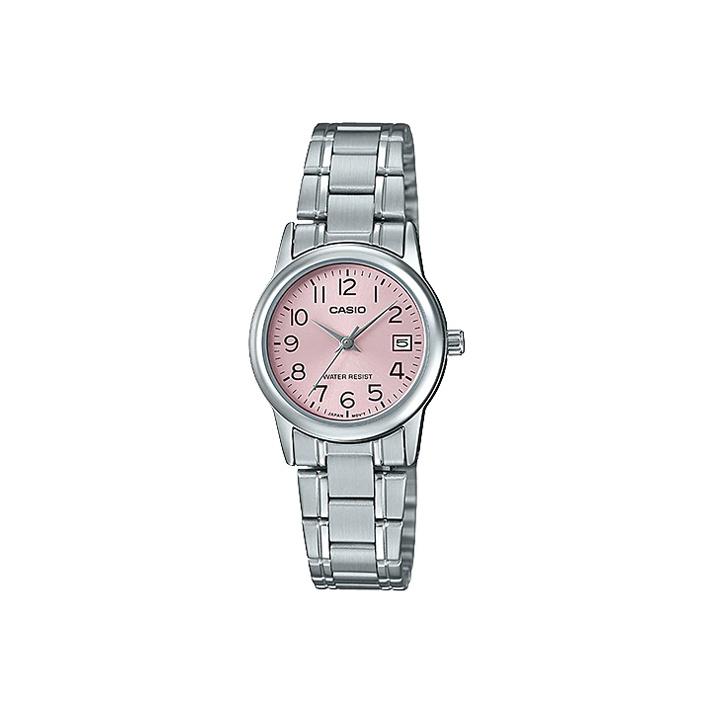 Casio Женские часы стандартной серии Розовые LTP-V002D-4B LTP-V002D-4B