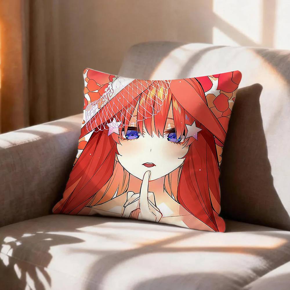 CUTE TThe Quintessential Quintuplets   Pillow Case Pattern Printed Pillowcase For Living Room Sofa Cushion Cover