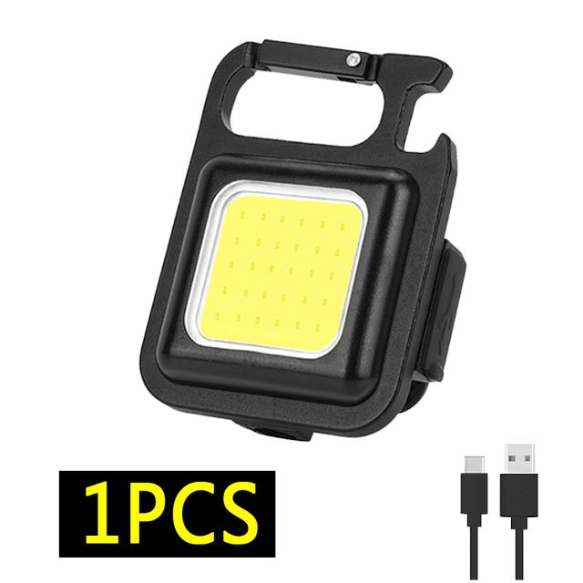 Светодиодный портативный брелок-фонарик для кемпинга на открытом воздухе COB рабочий свет аварийное освещение с молотком для открывания бутылок в окне лампа