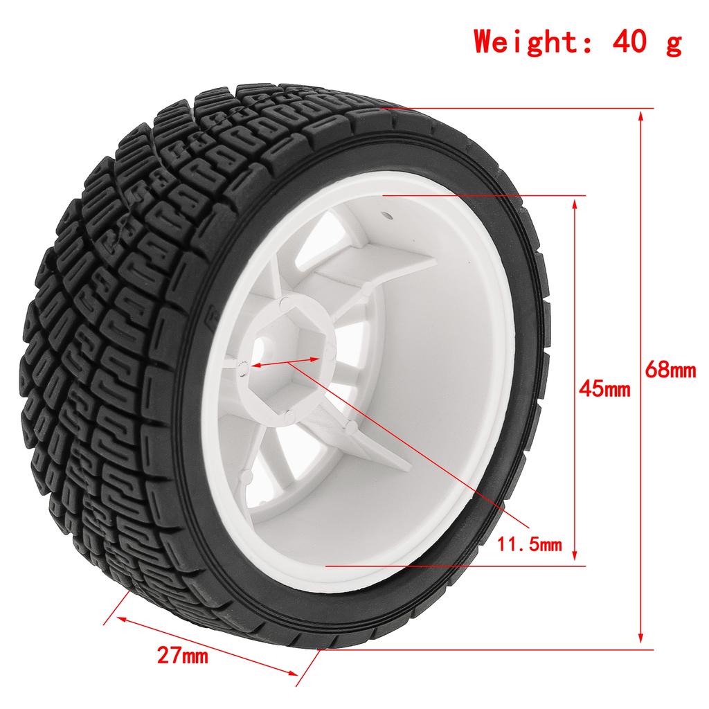 4pcs Remote Control Racing Car 68*45*27mm Tires On Road Tyre Replacement for 01 02 XV01 TA06 PTG-2 I C3 1/10 Remote Control C