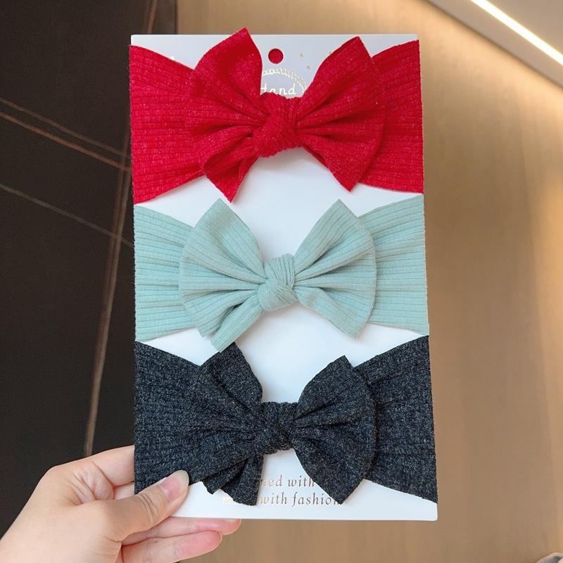 3 шт. Повязки на голову с бантами для маленькой девочки, повязка-тюрбан для новорожденного, аксессуар для волос, детская повязка для волос, уличная повязка на голову для малышей и детей, аксессуары для волос