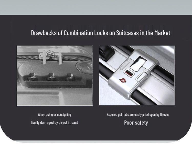 30-дюймовый чемодан большой вместимости с бесшумными колесами, устойчивый к давлению, устойчивый к царапинам и с кодовым замком