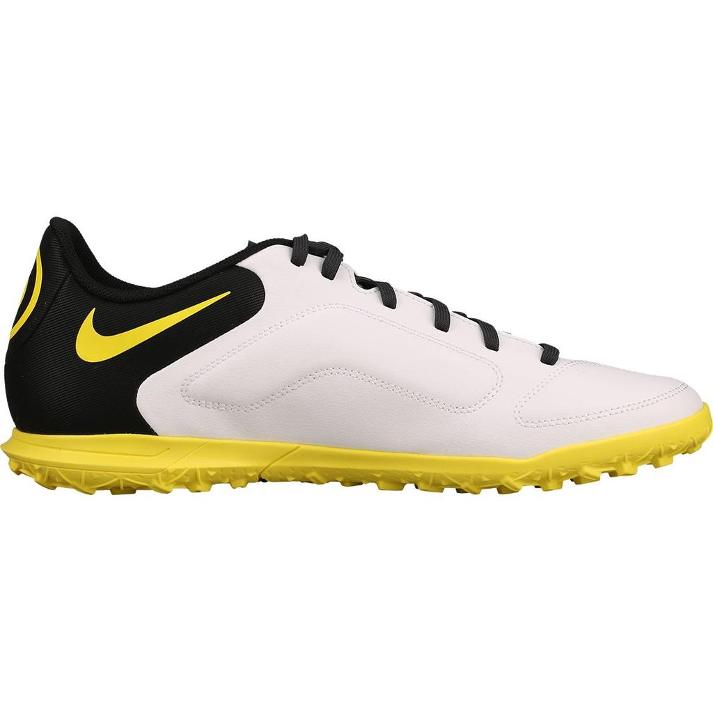 Nike Tiempo Legend 9 Club TF White Yellow Strike Men Sneakers Black Dark-Smoke-Grey DA1193-107