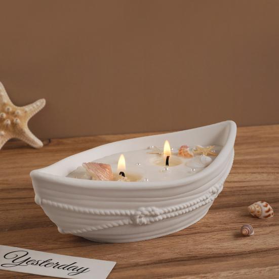 Силиконовая форма для свечи Nar с узором из пеньковой веревки, форма для смолы в виде чаши