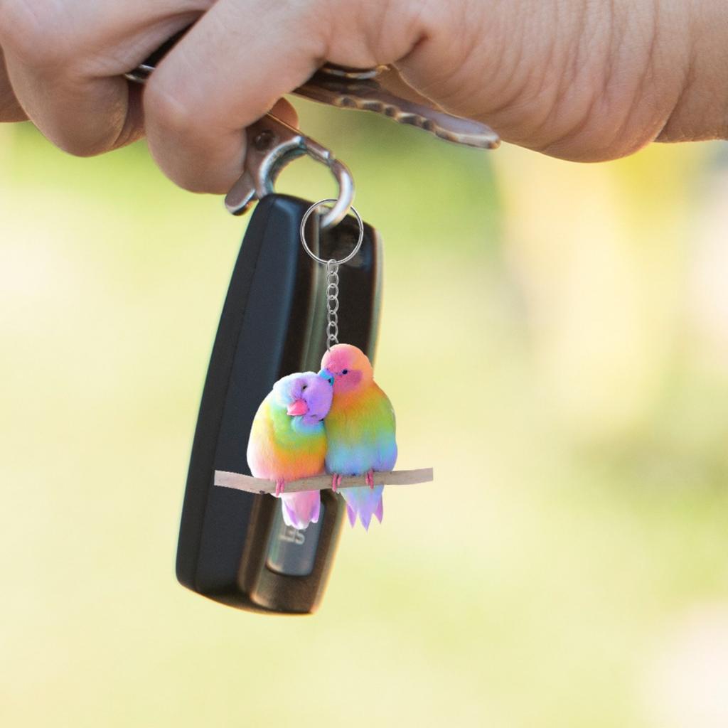 Милый брелок в виде неразлучников, брелок в виде попугая, рюкзак, брелок в виде сумки, подарочный кулон