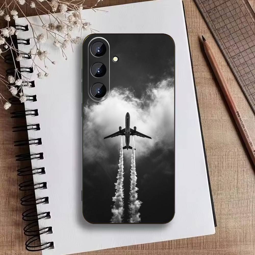 Матовый Жесткий Чехол для Телефона с Рисунком Маршрута Самолета для Samsung Galaxy A73, A21s, A22, A31, A52, A53, A71, A41 Мягкий Черный Корпус