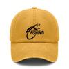 [Outdoor Sports Baseball Cap] Unisex "I'D RATHER BE FISHING" Print Adjustable Dark Grey Curved Brim Hat For Fishing Enthusiast Daily Wear
