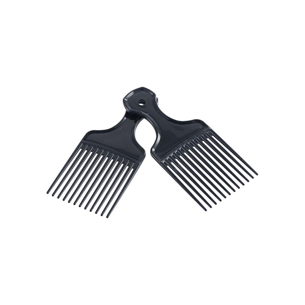 Black Insert Hair Combs Plastic Pick Comb Curly Afro Fork Hairbrush  Barber