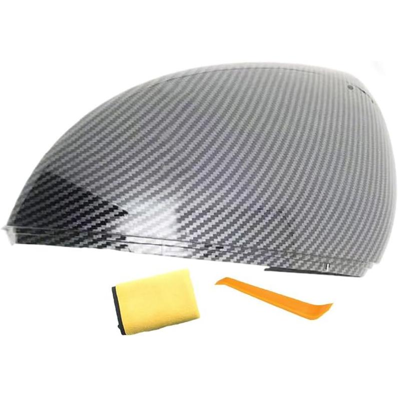 Right Passenger Side Mirror Cover Replacement Compatible With Volkswagen Jetta      2024 Rearview Mirror Cover Without Turn Signal (Black right)