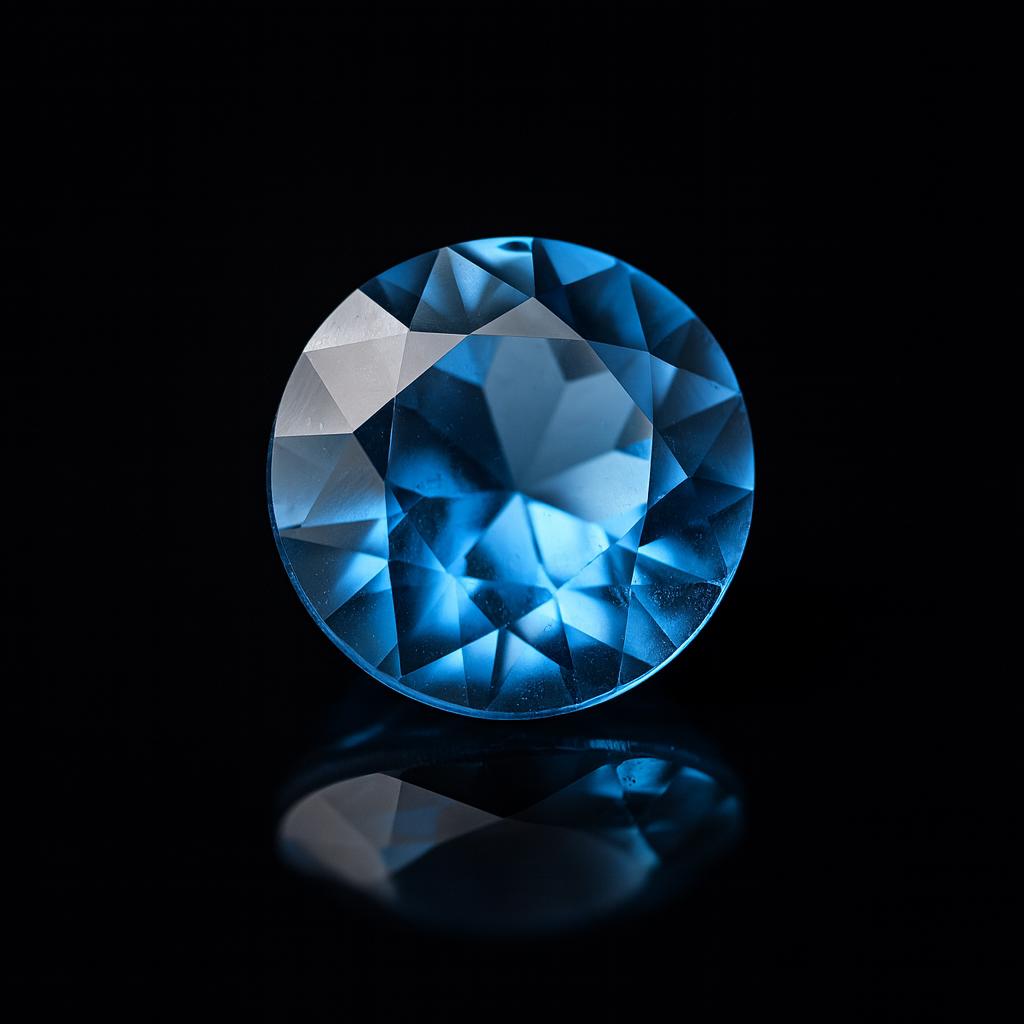 Natural Blue Sapphire Loose Gemstone 6 ct Round Cut Flawless for Her September Birthday Birthstone