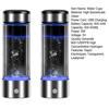 400-450ML 2 Pcs Water Cup Transparent USB Rechargeable Rapid Electrolysis Hydrogen-rich Hydrogen Water Bottle Water Ionizer Machine Hydrogen