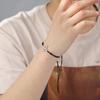 Очаровательный браслет с узлом ведьмы, браслет из красного шнура, титановая сталь, браслет-амулет с узлом ведьмы для женщин и мужчин, винтажные ювелирные изделия ведьмы, подарок