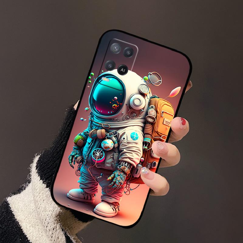 Чехол для Oppo A54 4G Черный Силиконовый Мягкий ТПУ Ударопрочный Чехлы для Телефона Для Oppo A54 Расписная Крышка Телефона CPH2239 Защитные Fundas