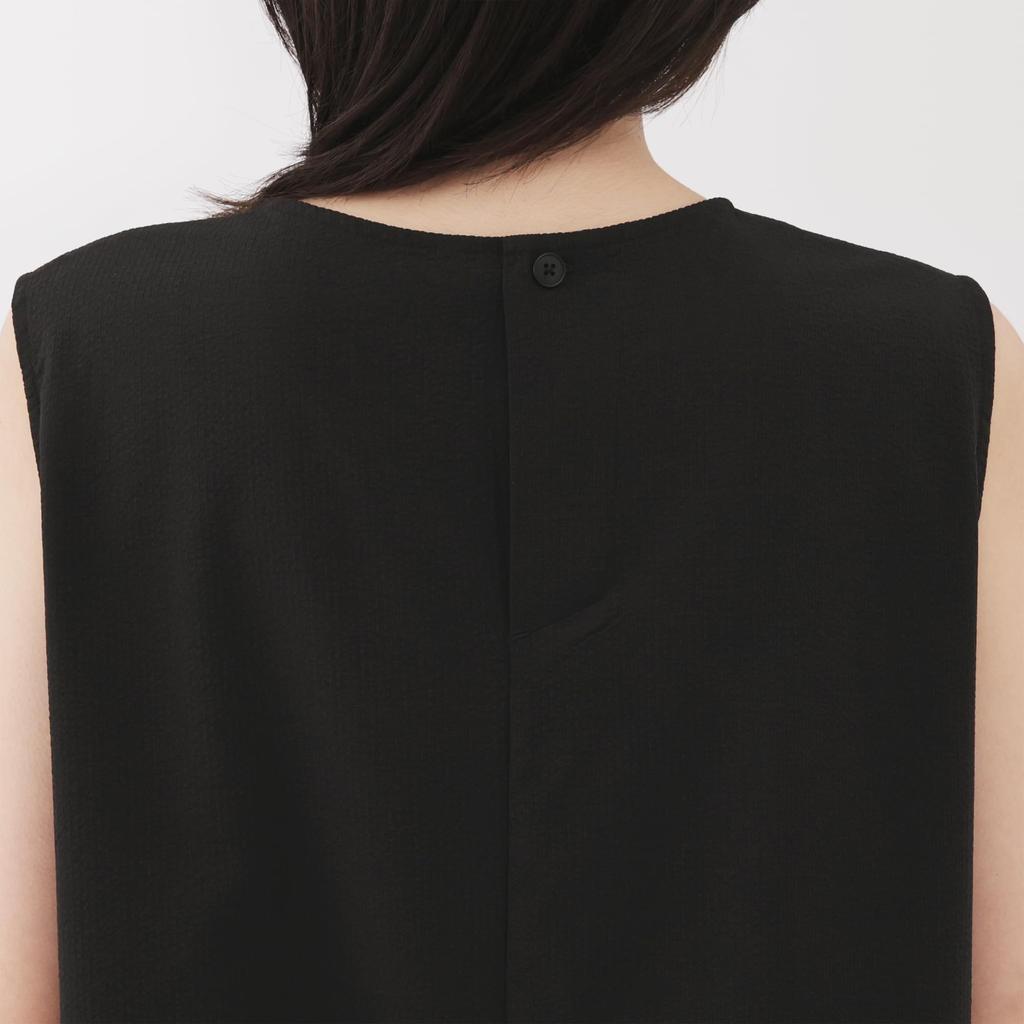 MUJI Women's Breathable Stretch Soccer Sleeveless Dress, Black, Size L, BC2LOA5S
