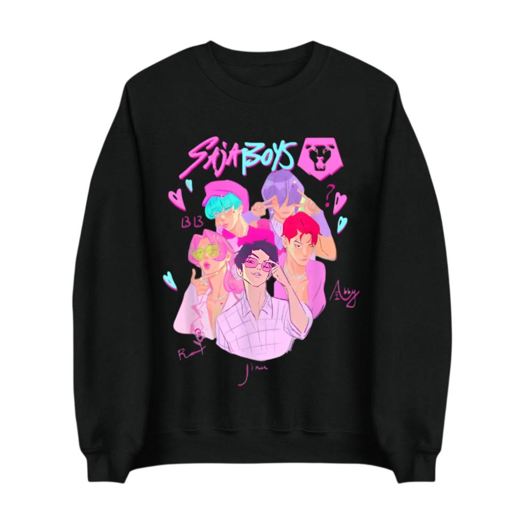 Женская мода повседневный принт повседневный длинный рукав круглый вырез толстовка топ