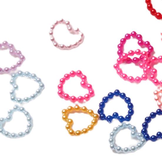 50 шт., декор для ногтей «сделай сам», невыцветающий блеск, трехмерное сердце, полый дизайн, маникюр с искусственным жемчугом, очаровательный маникюр