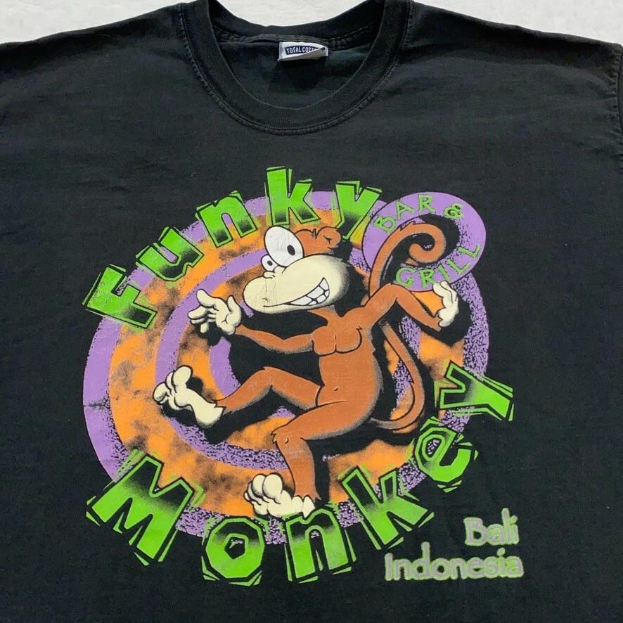 vintage 90s FUNKY MONKEY BALI INDONESIA T-Shirt XL soft hostel backpacking sex