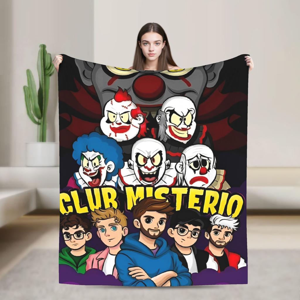 Fede V-Vigevani Flannel Blanket Club Misterios Warm Soft Throw Blanket for Outdoor Decorative Funny Bedspread Sofa Bed Cover