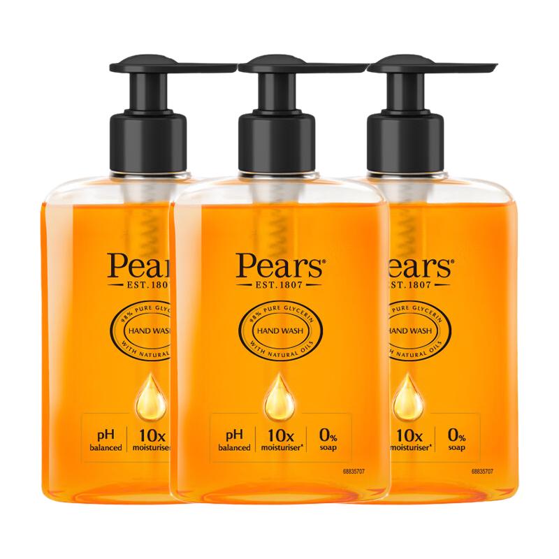 Pears Янтарно-цитрусовое мыло для рук 250 мл (3-Pack)