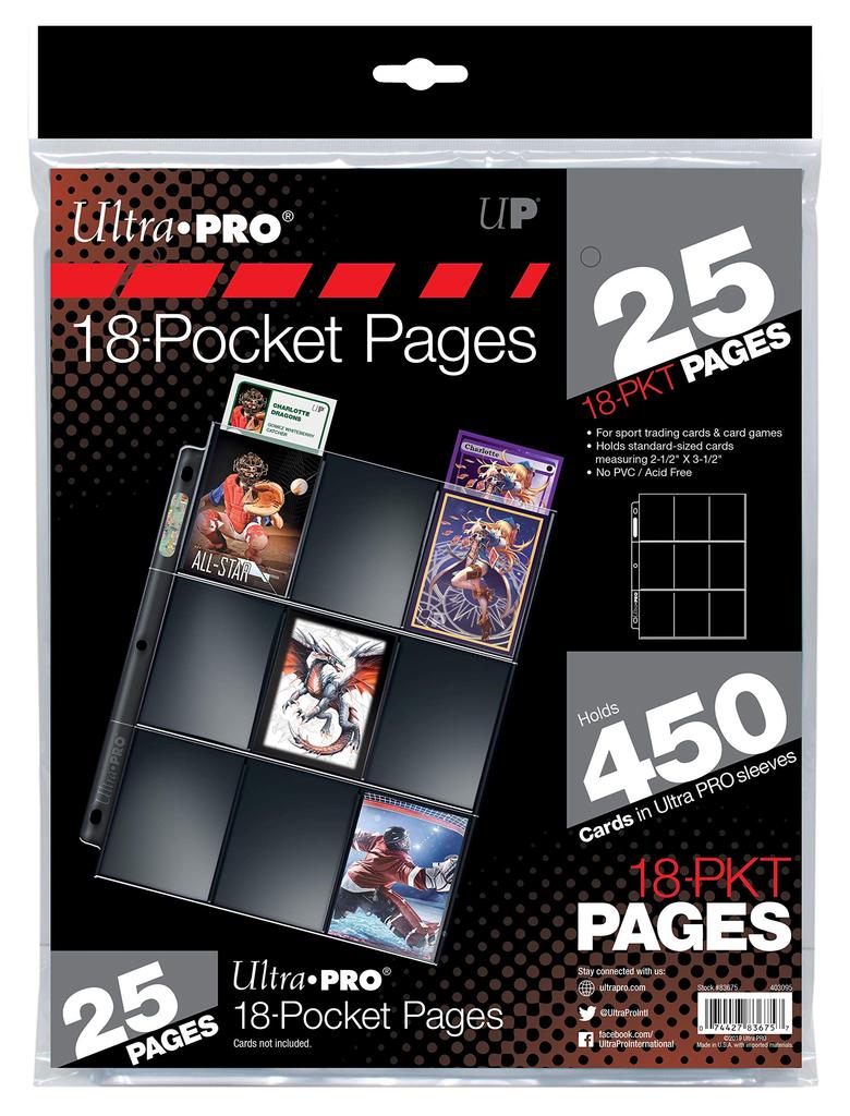 Ultra PRO Silver Series Pages 18-Pocket (25 Sheets)
