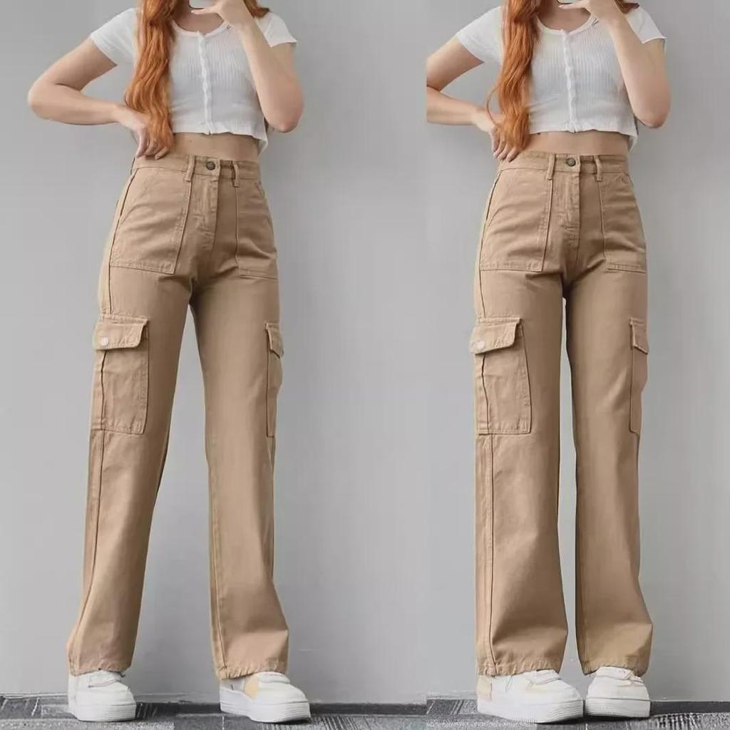 2023 Европейский и американский универсальный повседневный рабочий костюм средней посадки с 3D карманами